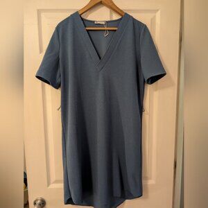Zara Blue Textured Dress